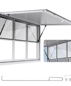 VEVOR 152x92 cm Food Truck Concession Window with Vertical Sliding Glass