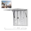 VEVOR 92x92 cm Aluminum Concession Stand Window with Awning  4 Screens