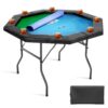 VEVOR 1220 mm Foldable 8 Player Poker Table  Texas Holdem Casino Table with Cup Holders