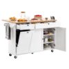 VEVOR 153cm Kitchen Island Cart with Drawer