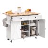 VEVOR 132cm Kitchen Island Cart with Drawer