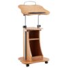 VEVOR Adjustable Wooden Podium Stand with Wheels