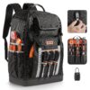 VEVOR 56 Pocket Electrician Tool Backpack with USB Charging Port