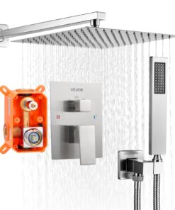 VEVOR 25cm Rain Shower Faucet Set with Handheld Shower