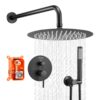 VEVOR 25 cm lietus dušas jaucējkrāna komplekts ar rokas dušas jaucējkrānu
