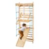 VEVOR 8 in 1 Wooden Swedish Wall Ladder Indoor Gym Playground with Slide