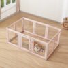 VEVOR Transparent Dog Whelping Box with Window  152x99x58 cm Modular Playpen for Medium Dogs