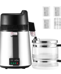 VEVOR 6L 900W Stainless Steel Water Distiller with Glass Container