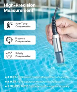 Waterproof DO Tester with Temp/Salinity/Pressure Compensation
