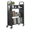 VEVOR 3 Tier Rolling Book Cart with V Shaped Shelves