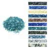 VEVOR 9 kg 127 mm Aqua Blue Tempered Fire Glass Rocks for Fire Pit  Fireplace  Reflective