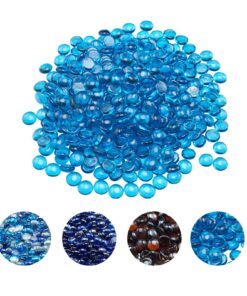 VEVOR 9kg 19mm Caribbean Blue Fire Glass Rocks for Fire Pit & Fireplace