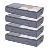 VEVOR 90L Under Bed Storage Boxes with Clear Lid