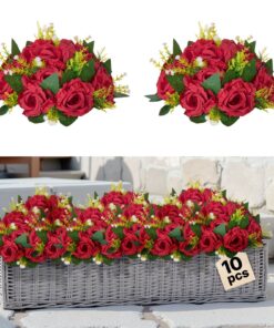 VEVOR 10 PCS Artificial Rose Flower Balls for Wedding Centerpieces