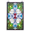 VEVOR 43x74 cm Tiffany Style Stained Glass Hanging Window Panel with Chain  Colorful Decorative Art Glass