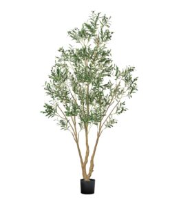 VEVOR 240cm Artificial Olive Tree with Pot – Lifelike Indoor Fake Plant for Home