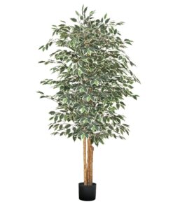 VEVOR 180cm Artificial Ficus Tree with Pot – Lifelike Indoor Faux Plant for Home