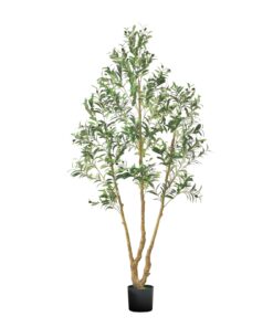 VEVOR 210cm Tall Artificial Olive Tree with Pot – Realistic Fake Plant for Home
