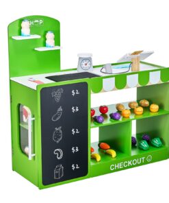 VEVOR Wooden Kids Grocery Store Playset with Cash Register