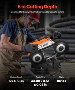 5 collu (127 mm) griešanas dziļums