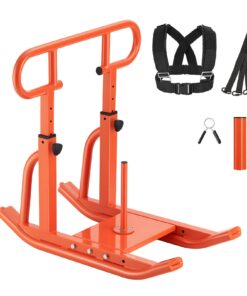VEVOR Adjustable Weight Training Sled – Push/Pull Fitness Sled with Harness