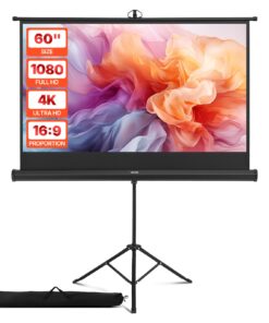 VEVOR 152 cm 4K HD Tripod Projector Screen with Stand