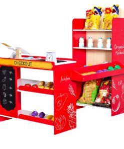 VEVOR Wooden Kids Grocery Store Playset with Cash Register