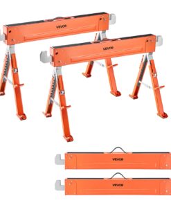 VEVOR Adjustable Heavy-Duty Saw Horses 2-Pack