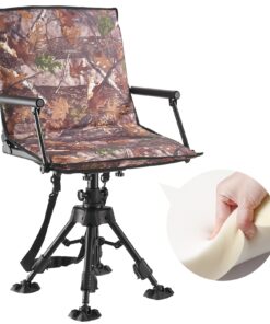VEVOR 360° Swivel Folding Hunting Chair with Adjustable Legs