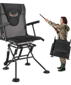 VEVOR 360° Swivel Foldable Hunting Chair with Armrests