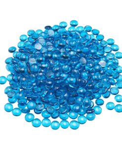 VEVOR 4.5kg 19mm Caribbean Blue Fire Glass Rocks for Fire Pit & Fireplace – High-Temp