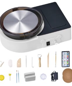 VEVOR 158 mm Mini Pottery Wheel Kit with 30W Motor for Kids & Adults – Complete DIY Clay Tool Set