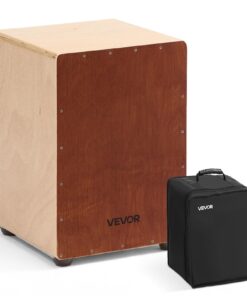 VEVOR Birch Cajon Box Drum with Adjustable Snare Wires & Travel Bag – Percussion Instrument for Clear Bass & Snappy Highs