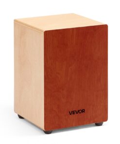 VEVOR Birch Cajon Box Drum with Adjustable Guitar Strings – Wooden Percussion Instrument for Clear Bass & High Tones