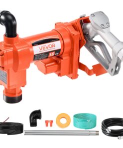 VEVOR 12V Fuel Transfer Pump 60.6 L/min with Hose & Nozzle for Gasoline