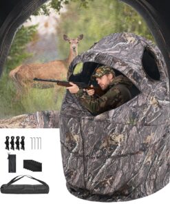 VEVOR Portable Hunting Blind for 1 Person – Camouflage Ground Blind with Carry Bag