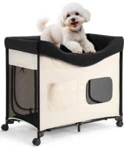 VEVOR Foldable Elevated Dog Bed with Wheels