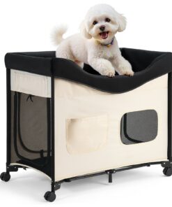 VEVOR XL Foldable Elevated Dog Bed with Wheels
