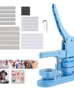 VEVOR 50x50 mm Square Button Maker Machine with 100 Parts – DIY Badge & Pin Press Kit for Custom Gifts