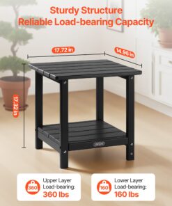 Weather-Resistant End Table for Backyard & Indoor Use
