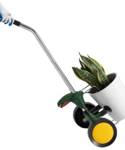 VEVOR Heavy Duty Plant Pot Mover with Adjustable Handle & 190 mm Swivel Wheels