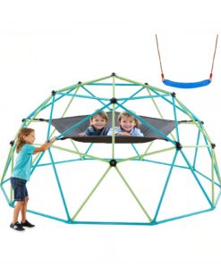 VEVOR 3 m Geometric Climbing Dome for Kids with Swing & Hammock – Outdoor Jungle Gym for Ages 3–10
