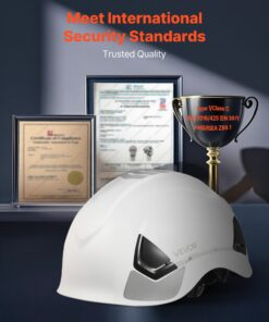 ABS Hard Hat with Reflective Strips & Chin Strap