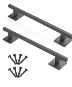 VEVOR 4Pcs 320mm Heavy-Duty Carbon Steel Barn Door Handles – Black Pulls for Gates