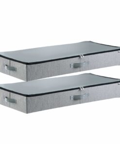 VEVOR 45L Stackable Under Bed Storage Box with Clear Lid