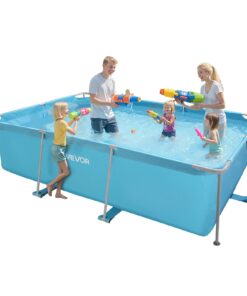 VEVOR Rectangular Steel Frame Above Ground Pool 300x198x76cm