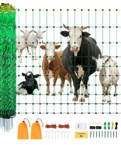 VEVOR Electric Fence Netting 1.27 x 49.98 m with Double Spikes for Livestock