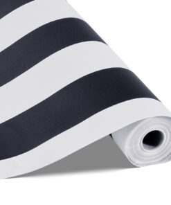 VEVOR 45cm x 15m Black & White Geometric Peel and Stick Waterproof Vinyl Wallpaper