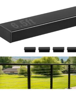 VEVOR 198 cm Stainless Steel Rectangular Handrail for Outdoor/Indoor Stairs and Decks