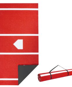 VEVOR 366x183cm Baseball Softball Hitting Mat with Home Plate & Batter Boxes